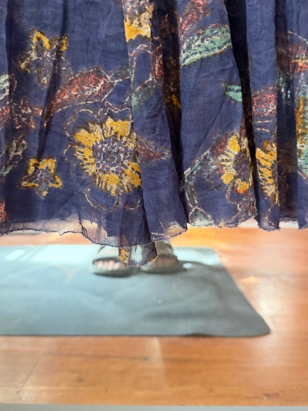 NWT Free People Navy Floral Maxi Sundress - Picture 4 of 6